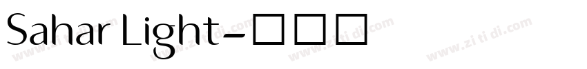 Sahar Light字体转换